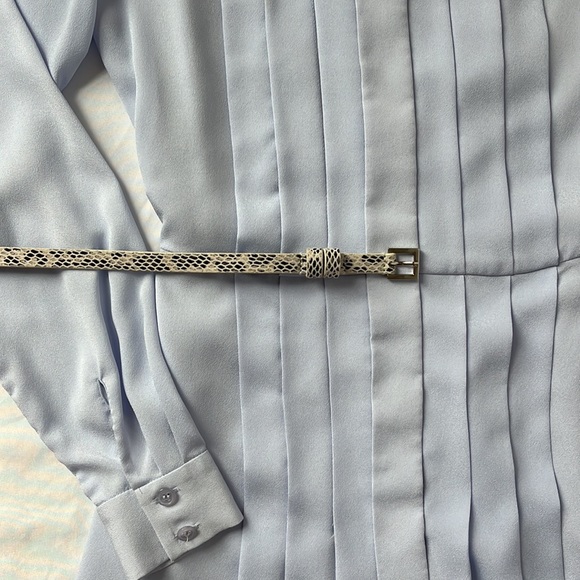 Antonio Melani Pleated & Belted Shirt Dress Size 0 - Picture 7 of 8